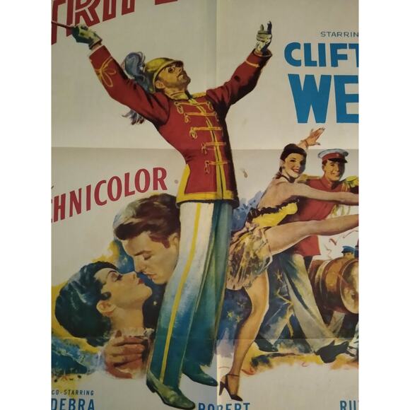 Stars And Stripes Forever Movie Poster 1953 Original Vintage 41" x 27" Folded - Picture 6 of 11